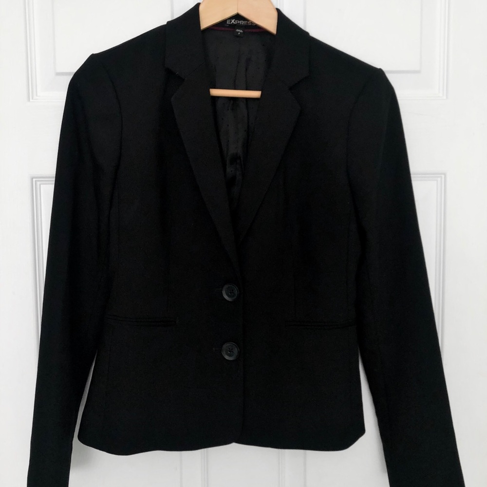 Express Double Button Black Blazer